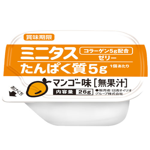 【定期購入】ミニタス　たんぱく質ゼリー　マンゴー味×2セット