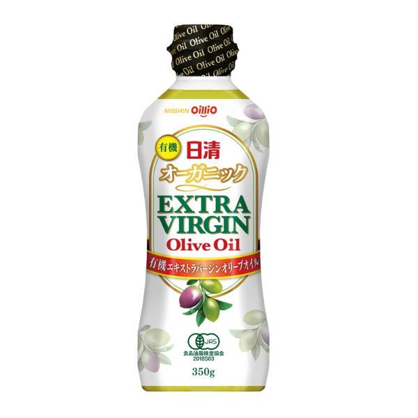 日清オーガニックエキストラバージンオリーブオイル 350gPET　30%OFF