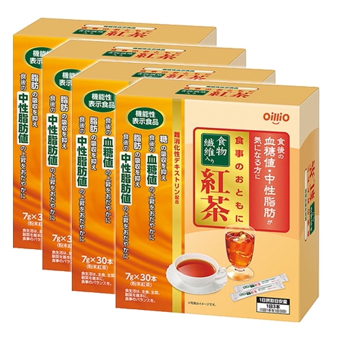 【定期購入】機能性表示食品　食事のおともに食物繊維入り紅茶×4箱