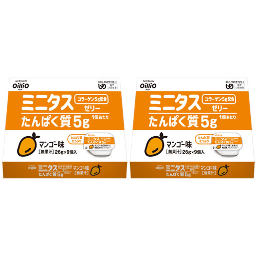 【定期購入】ミニタス　たんぱく質ゼリー　マンゴー味×2セット
