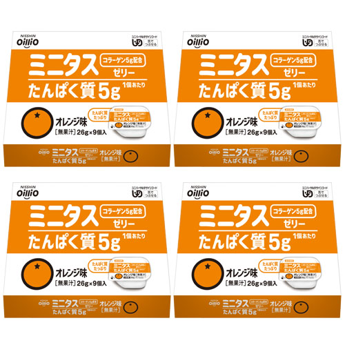 ミニタス　たんぱく質ゼリー　オレンジ味　おまとめ買い　10%OFF　送料無料
