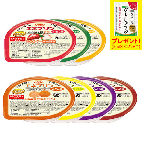 エネプリン　全種×1個・お味見セット　送料無料　「だしわりしょうゆミニパック」プレゼント