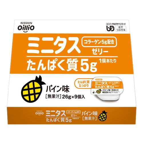 ミニタス　たんぱく質ゼリー　パイン味　9個　30%OFF