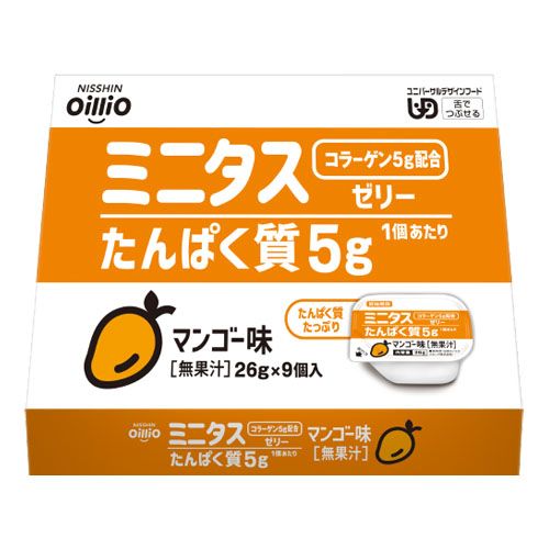 ミニタス　たんぱく質ゼリー　マンゴー味　9個　30%OFF