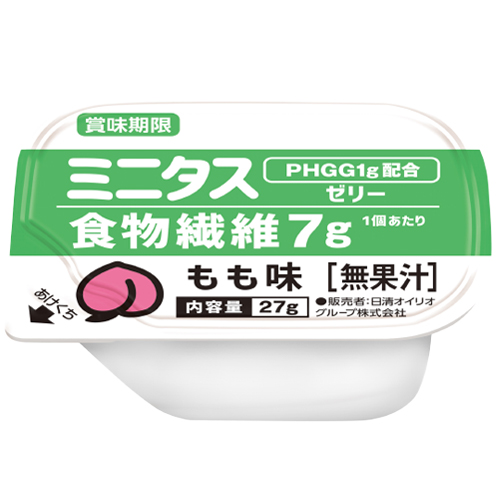 【定期購入】ミニタス　食物繊維ゼリー　もも味×2セット