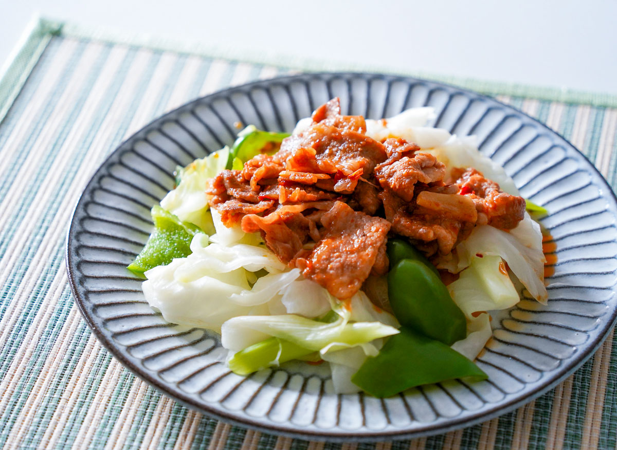 ゆで野菜たっぷりの回鍋肉