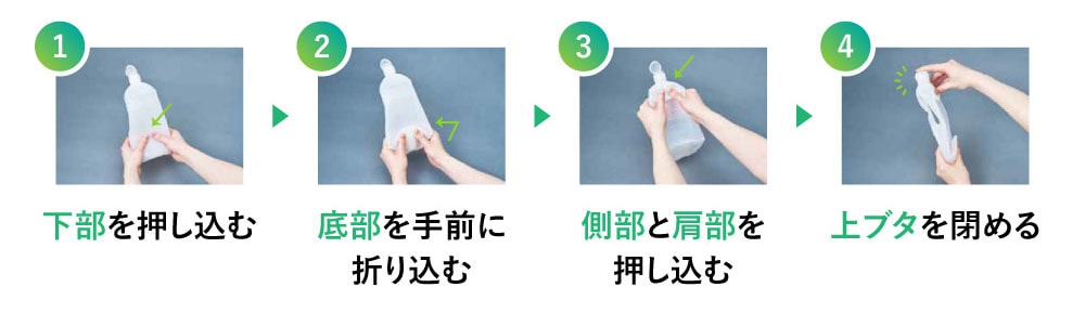 ラスチック容器のつぶし方