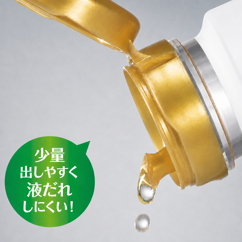 少量出しやすく液だれしにくい