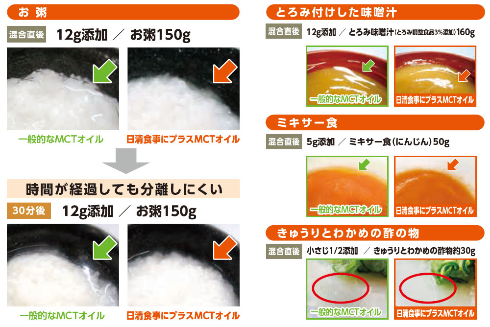 油浮きが少ない