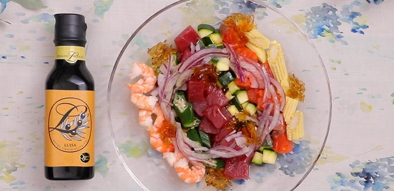 魚介と夏野菜のジュレサラダ