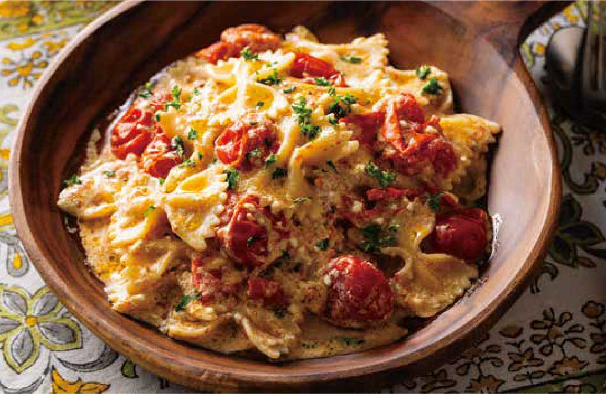 焼きフェタチーズパスタ